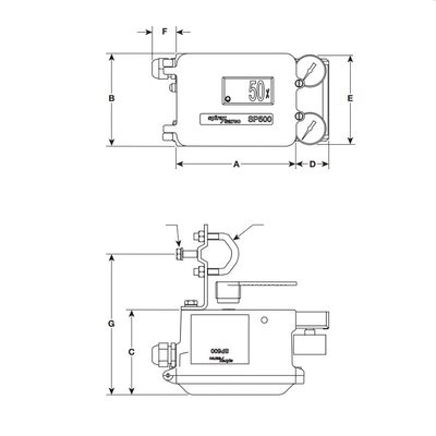 Positioner EP500 βαλβίδων Sarco Spirax έξυπνο ηλεκτρο πνευματικό Positioner