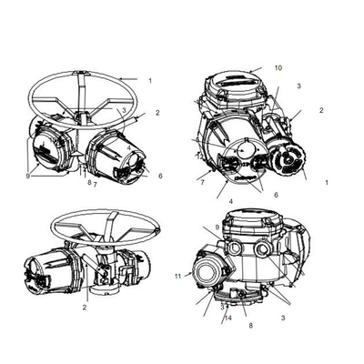 Limitorque MX - 100 MX - 85 MX - ηλεκτρική εργασία ενεργοποιητών QX με τη βαλβίδα Flowserve
