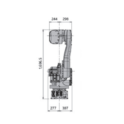 Ρομπότ RD080N Cnc 6 Kawasaki ρομποτικός βραχίονας άξονα για Palletizing με το ωφέλιμο φορτίο 80KG