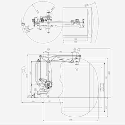 Ωφέλιμο φορτίο 3128 όπλων 160KG ρομπότ HP160 συσκευασίας της Hyundai προσιτότητα με την πένσα