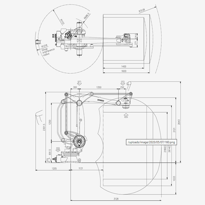 Ωφέλιμο φορτίο 3128 όπλων 160KG ρομπότ HP160 συσκευασίας της Hyundai προσιτότητα με την πένσα