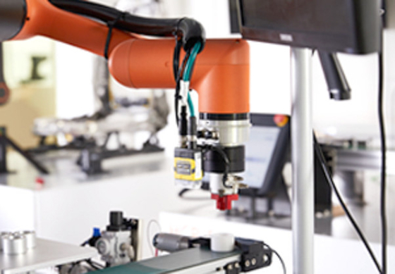 Hanwha 6 άξονας Cobot Palletizer hcr-12 συνεργάσιμος βραχίονας ρομπότ με την πένσα Onrobot συστημάτων εικόνας