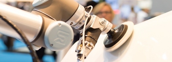 6 βραχίονας ρομπότ Cobot ωφέλιμων φορτίων άξονα CNGBS 3kg με Sander Onrobot εύκαμπτο για τη λείανση του ρομπότ
