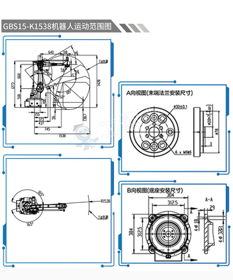 Κινεζικός βραχίονας 1538mm ρομπότ GBS15-K1538 Palletizer προσιτότητα