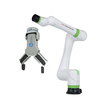 FANUC επιλέγει και τοποθετεί cobot το συνεργάσιμο ρομπότ CRX-10iA με την πένσα ρομπότ onrobot RG2 RG6