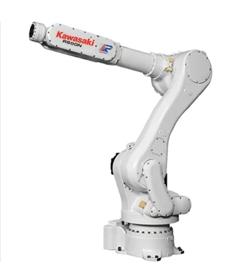 Kawasaki 6 βραχίονας RS080 ρομπότ άξονα με την πένσα για το χειρισμό Palletizing της απαλοιφής σίτισης