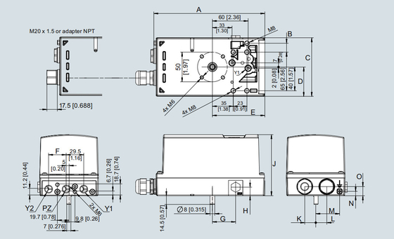 Siemens SIPART PS2 Electro Pneumatic Positioner αλουμινίου για κινεζική βαλβίδα ελέγχου