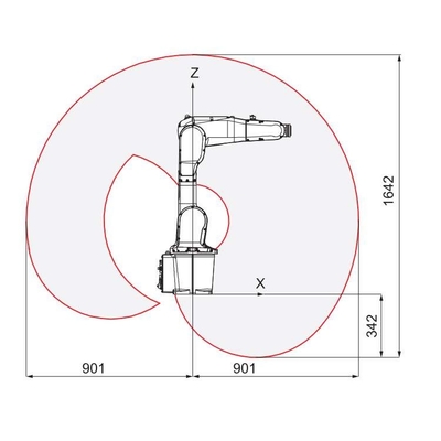 Μίνι ρομποτικό βραχίονα 6 άξονων ABB IRB 1200 με CNGBS Robot Gripper για χειρισμό αυτοματισμού ρομπότ