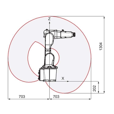 Μίνι ρομποτικό βραχίονα 6 άξονων ABB IRB 1200 με CNGBS Robot Gripper για χειρισμό αυτοματισμού ρομπότ