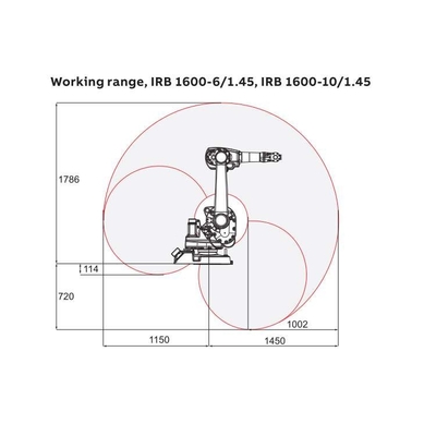 Ρομποτικό βραχίονα ABB 6 άξονας IRB 1600-10/1.45 με CNGBS Robot Gripper για αυτόματο χειρισμό ρομπότ