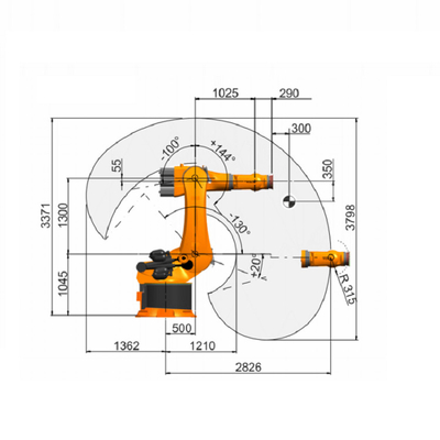 KUKA KR 360 R2830 Ρομποτικό βραχίονα ωφέλιμο φορτίο 360kg με γραμμή συναρμολόγησης CNGBS για συναρμολόγηση κινητήρα ως μηχανή επιλογής και τοποθέτησης