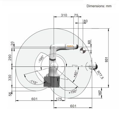 KUKA Cobot KR 4 R600 Για χειρισμό με Onrobot Gripper ως pick and place machine