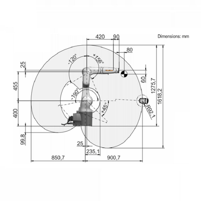 Ρομπότ συγκόλλησης KUKA KR 6 R900-2 Cobot με CNGBS Positioners συγκόλλησης για άλλες συγκόλληση