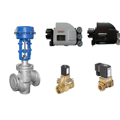 Πνευματικές βαλβίδες ελέγχου με Koso KGP5000 Smart Valve Positioner και Burkert 5404 Solenoid Valve