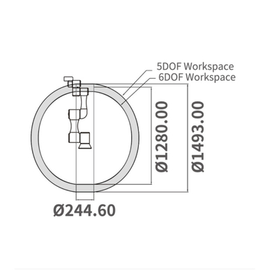 TM5-700 Cobot με 700MM εμβέλεια και 6KG χειριστή φορτίου για Mini Robot ως συνεργατικό ρομπότ
