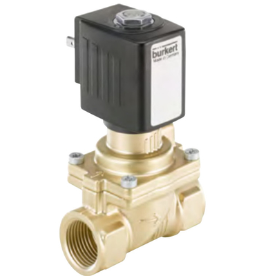 2/2 Λειτουργία της βαλβίδας Burkert Brass Solenoid Valve 6281 με 24DVC ανθεκτικό σε υψηλές θερμοκρασίες 2/2-οδικό διάφραγμα
