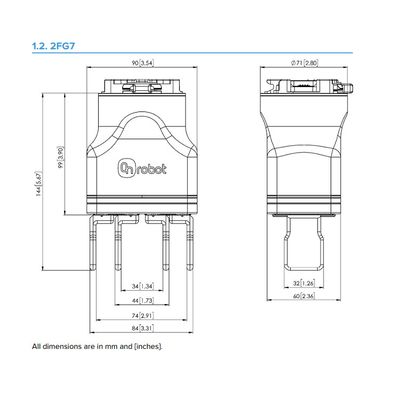 Μεγάλο χτύπημα 2 δάχτυλα Onrobot Gripper με UR 5E συνεργατικό ρομπότ για χειρισμό υλικών