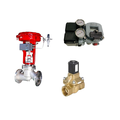 Η διάσημη Κίνα Pneumatic βαλβίδα ελέγχου με Masoneilan SVI2-21123121 positioner και Burkert 5404 Solenoioid βαλβίδα