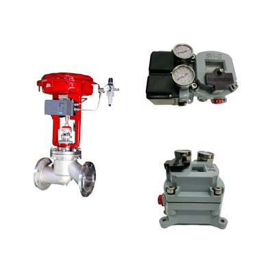 Η διάσημη Κίνα Pneumatic βαλβίδα ελέγχου με Masoneilan SVI2-21123121 positioner και Burkert 5404 Solenoioid βαλβίδα