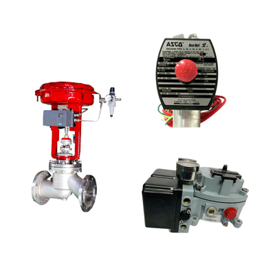 Η διάσημη Κίνα Pneumatic βαλβίδα ελέγχου με Masoneilan SVI2-21123121 positioner και ASCO βαλβίδα ηλεκτροσόκ