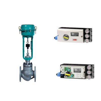 Πνευματική βαλβίδα ελέγχου με ABB TZIDC-200 Positioner και EMERSON ASCO210 2-Way Solenoid βαλβίδες