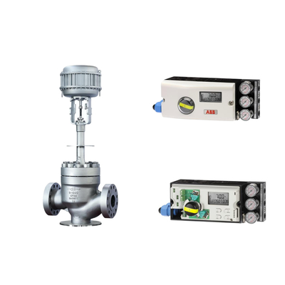 Πνευματική βαλβίδα ελέγχου με ABB TZIDC-200 Positioner και EMERSON ASCO210 2-Way Solenoid βαλβίδες