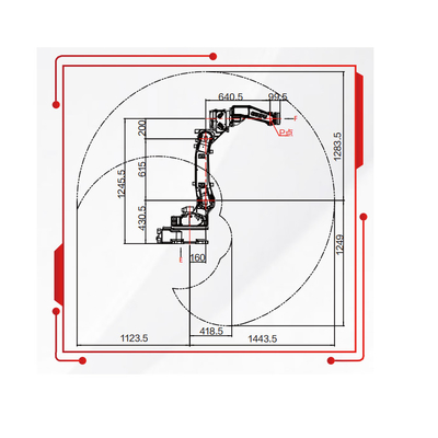 Αυτόματο ρομπότ συγκόλλησης SF6-C1400 με φακούς συγκόλλησης 1440MM