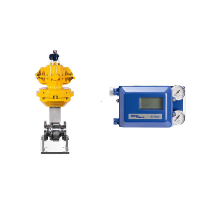 Πνευματική βαλβίδα με Spirax Sarco Smart Valve Positioner SP500 και EMERSON Limit Switch