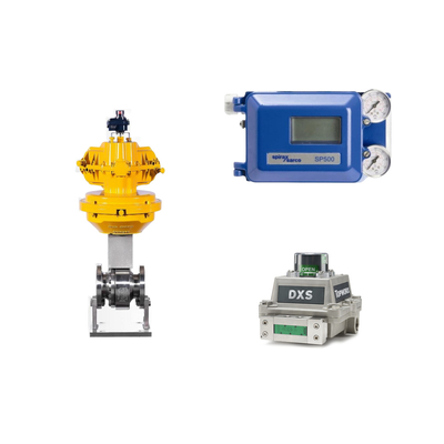 Πνευματική βαλβίδα με Spirax Sarco Smart Valve Positioner SP500 και EMERSON Limit Switch
