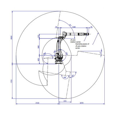 Υψηλής εμβέλειας Fanuc M-20iD/12L 6 άξονες Βιομηχανικό ρομπότ βραχίονα ως ρομπότ συγκόλλησης για συγκόλληση