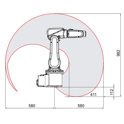 ABB IRB 120 6 Άξονας Ρομπότ Χέρι Πληροφορία 3Kg Cobot ως Pick και τοποθετήστε το μηχάνημα με CNGBS Gripper