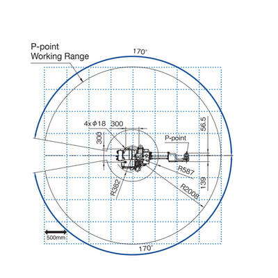 Εργατικό ρομπότ OTC FD-B6L με εμβέλεια 2008MM με συγκολλητές ARC και μηχανή συγκόλλησης DM350