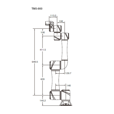 Τεχνολόγος Ρομπότ TM5-900 Με 900MM Επέκταση Και 4KG Χρήσιμο φορτίο Από 6 Aixs Manipulator Ως Cobot