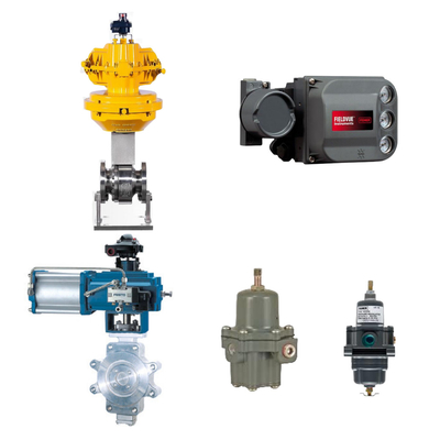 Κίνα βαλβίδα σφαίρας χυτοσίδερου με Fisher DVC6200F ψηφιακό τοποθετητή βαλβίδας και 67DF ρυθμιστή πίεσης