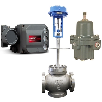 Κίνα βαλβίδα σφαίρας χυτοσίδερου με Fisher DVC6200F ψηφιακό τοποθετητή βαλβίδας και 67DF ρυθμιστή πίεσης
