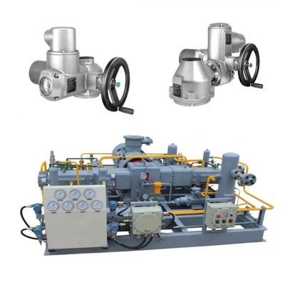 Η βαλβίδα Switching Skid είναι εξοπλισμένη με ένα Auma SA ηλεκτρικό ενεργοποιητή και ένα GK οδοντικό energy box