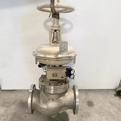 Συμπλέκτης ελέγχου σφαίρας SAMSON 3241 της κλάσης πίεσης ANSI 300 και ανοξείδωτου χάλυβα για βαλβίδες με βαλβίδα ηλεκτροσόκ ASCO