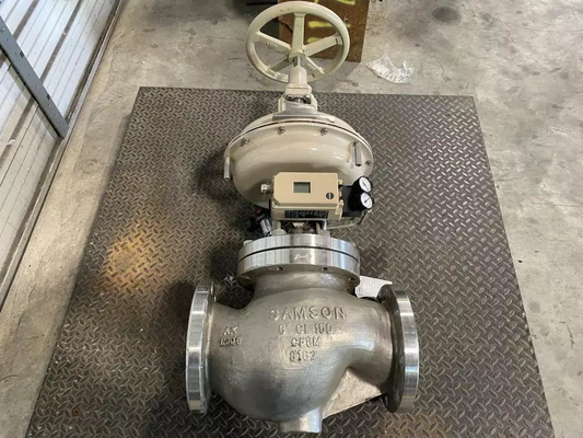 Συμπλέκτης ελέγχου σφαίρας SAMSON 3241 της κλάσης πίεσης ANSI 300 και ανοξείδωτου χάλυβα για βαλβίδες με βαλβίδα ηλεκτροσόκ ASCO