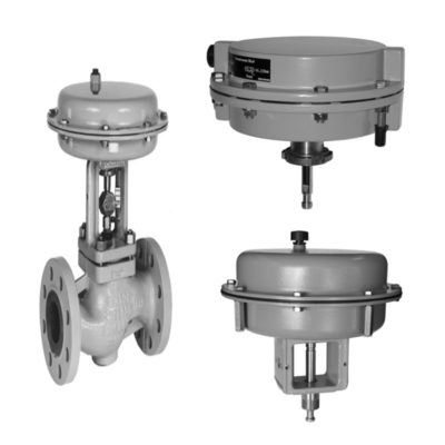 Η βαλβίδα Samson 3241 Globe και η βαλβίδα 3271 Pneumatic Actuator, εξοπλισμένες με τοποθετητή βαλβίδων εγχώριας παραγωγής.