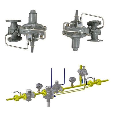 Ρυθμιστής πίεσης/ελέγχου ροής Skid Emerson Fisher 299H/299HV/299HR/299HVR ρυθμιστής πίεσης και Wicka ζυγομέτρη
