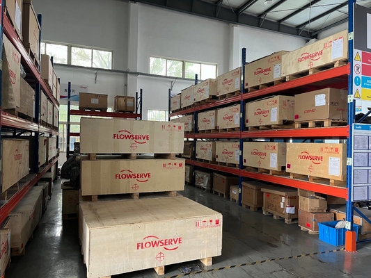 Κινέζικη βαλβίδα ελέγχου με Flowserve 3200MD σειρά Positioner ψηφιακή βαλβίδα και ASCO Solenoid βαλβίδα σε αποθεματικό