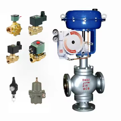 Κινέζικη βαλβίδα ελέγχου με Flowserve 3200MD σειρά Positioner ψηφιακή βαλβίδα και ASCO Solenoid βαλβίδα σε αποθεματικό