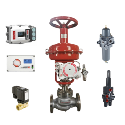 Πνευματική βαλβίδα ελέγχου και νέες αποθήκες Fisher 377 και FLOWSERVE 520MD 3800MD 3200MD τοποθετητής και βαλβίδα Burkert