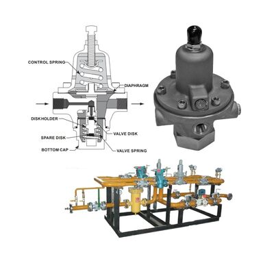 Βαλβίδα μείωσης πίεσης αερίου υψηλής πίεσης Fisher 1301F 1301G Πνευματικός ρυθμιστής πίεσης Τιμή