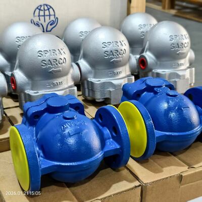 Σύνδεση με φλάντζα FT14X FT14 FTGS14 SPIRAX SARCO Ball Float Steam Trap and Endress και Hauser Flowmeter on Pipe