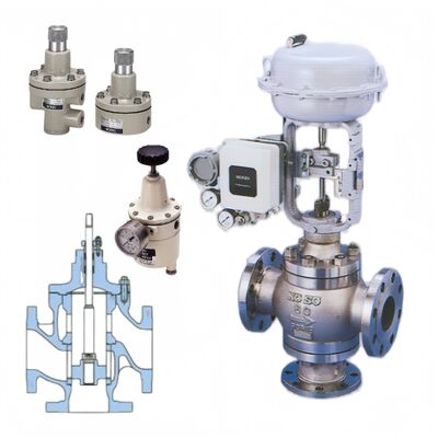 KOSO 521F 522F Τριδιάστατες βαλβίδες ανάμειξης σφαίρας 500A 520A Πάνω καθοδηγούμενες μίας θέσης βαλβίδες γωνίας