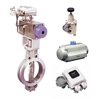 Βαλβίδες πεταλούδας KOSO 600B Τύπος σώματος χυτού με πνευματικούς κυλινδρικούς ενεργοποιητές 6300RA Βιομηχανική χρήση