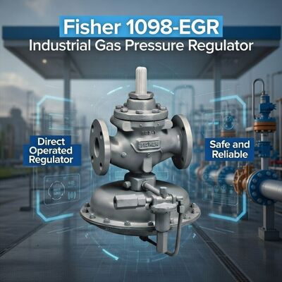 Fisher 1098-EGR Ρυθμιστής πίεσης αερίου υψηλής χωρητικότητας με χειριστήρα με μέγιστη πίεση εισόδου 1500 psig