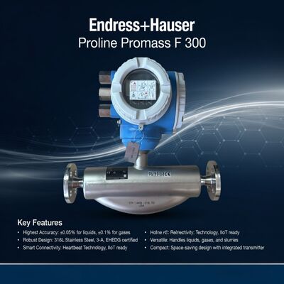 Βιομηχανική μέτρηση ροής E+H Endress Hauser Promass F300 Μετρητής ροής Coriolis μάζας