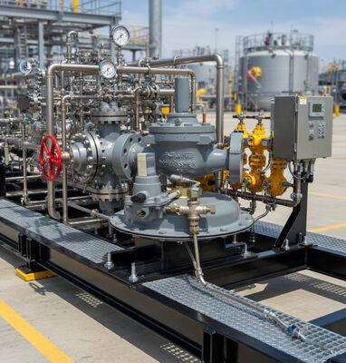 Κινέζικη συσκευή τιμολόγησης με ρυθμιστές πίεσης EMERSON Fisher 1098-EGR και 1098H-EGR με πιλότο για έλεγχο ροής αερίου